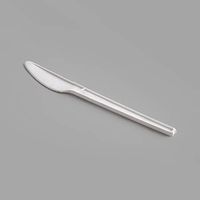 TableTop King Heavy Weight Compostable 6 1/2" White CPLA Plastic Knife - 1000/Case