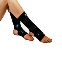 Mighty Grip Black Pole Dancing Ankle Protectors with Tack Strips for Gripping The Pole (Small)