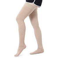 Bogeli Graduated Compression Stockings Close Toe Thigh High 30-40 mmHg Nude Medium