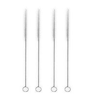 Lookatool Stainless Steel 20 Oz/30 Oz Drinking Straws Cleaning Brush (4, Silver)