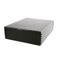Lineco Museum Archival Drop-Front Storage Box, Acid-Free with Metal Edges, 14.5 X 18.5 X 3 inches, Black (733-2014)