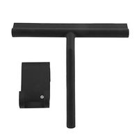 Zerodis Stainless Steel Black Squeegee Window Car Glass Squeegee with Hooks Shower Squeegee Cleaning Tools for Bathroom Kitchen