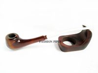 Pear Wood Churchwarden Handcrafted Tobacco Smoking Pipe Long Lady Pipe FASHION DARK BROWN WHITE STEM
