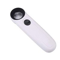 ElectroOptix 40X Handheld Illuminated Mini Microphone Magnifying Glass with LED HD Lens for Book Reading, Jewelry Identification, Watches, DIY Crafts Carving and Repair，20mm Loupe