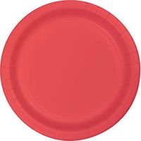 Creative Converting 473146B Dinner Plates, 8.75", Coral