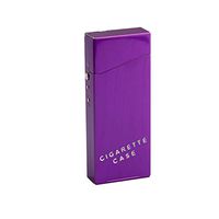 BNQL Slim Metal Cigarette Case for Women with 20 Cigarettes Cigarette Holder (Purple)
