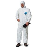 Tyvek Disposable Suit by Dupont with Elastic Wrists, Ankles and Hood (2XL)