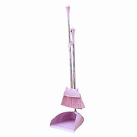 SPLY DTEM Dustpan & Brush Sets，Brooms，Handle Broom Set，Household Cleaning Sweeping Hair Artifact Thickening Soft Donkey (Color : Purple)