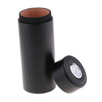 dailymall Portable PU Leather Cigar Humidor Travel Case Storage Tube with Hygrometer - Black