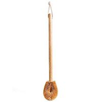 Long Handle Toilet Brush,Brown Bathroom Toilet Bowl Brush,Coconut Fibre Toilet Brush,Decorative Toilet Brush Cleaner,Deep Cleaning for Bathroom Toilet,Big Brush to Clean Toilet,19x3in