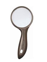Magnifier Glass, 3X Handheld, Reading HD Lens Jewelry Repair Watch Repair View Map (Color : Brown)