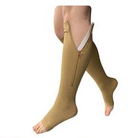 Presadee Open Toe Latest 20-30 mmHg Zipper Compression Wide Calf Relief Sock