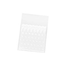 Wansan 100pcs Self Adhesive Small Bag Lace Printing Clear Cellophane Seal Bags for Candy Cookies Chocolate