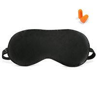 Sleep Mask, Samdone Natural Silk Eye Mask & Blindfold, Comfortable & Super Soft with Adjustable Strap Ultimate Sleeping Aid (One Strap, Black)