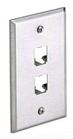Panduit CFP2SY 1-Gang 2-Port Faceplate, 304 Stainless Steel