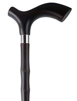 Walking T Handle Wooden Cane (Cropped Handle Dark Brown)