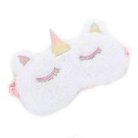 / Unicorn Eye Mask for Sleeping Girl Kids,Soft Plush Blindfold Cute Horn Sleep Mask Eye Mask for Girls Women Kids(White)