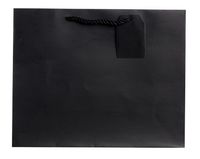 Jillson Roberts 6-Count Large 12.5" x 10" x 5" Gift Bags Available in 12 Solid Colors, Black Matte