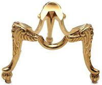 1.65" Antique Style Gold Tone Metal Egg Stand Display Holder