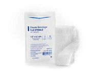 AMZ Pack of 100 Sterile Gauze Bandage Rolls 4.5" x 4.1 yds. 100% Cotton Roll Shape Bandages Gauze for Wound Care Stretched 6-Ply Medical Gauze Roll Latex Free