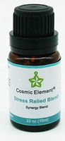 Cosmic Element Stress Relief Essential Oils Blend | Pure Undiluted Therapeutic Grade Natural Anti-Anxiety Oil for Aromatherapy - Helps with Relaxation, Calms Nerves and Uplifts Mood (10 ml)