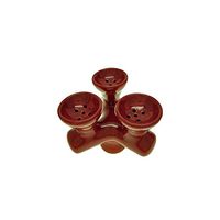 3 Head Hookah Bowl Red