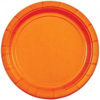 Pans Pro Party Colors 7" Inch Round Dinner Paper Plate's (72, Orange)