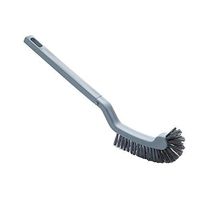 Cleaning Brush,NszzJixo9,Semicircular Plastic Toilet Cleaning Brush Corner Rim Cleaner Bent Bowl Handle (Gray)