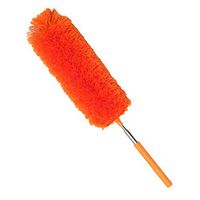 Yesbaby Telescopic Magic Soft Scalable Microfiber Cleaning Duster Dust Cleaner Handle Feather Static Flexible Cleaning Head (Color : Orange-Yellow)