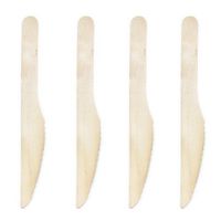 Dress My Cupcake Disposable Rustic Cutlery 500-Pack Wooden Party Knives, 6.5-Inch