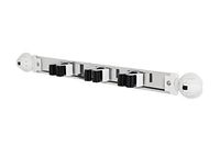 FECA FE-T3005 No Drilling Powerful Cup Utility Tool Broom Set with 3 Adjustable Clips on Stainless Steel Plate for Different Spacing Suction Mop Holder