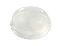 World Centric 100% Compostable Corn PLA Lid - Raised, No Hole - Fits 4-9 Ounce Clear Cups (Case of 2000)