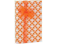 Geo Graphic Links Orange 24"x417' Recycled Gift Wrap Counter Roll (1 Roll) - WRAPS-A6146H24