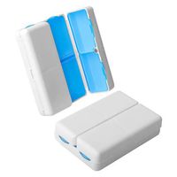 Label KINGDOM Airtight Extra Large Pill Organizer with Pill Cutter to Hold Vitamin C for Kids, Elders, Pets