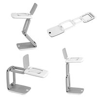 Royal Brands Folding LED Desk Lamp Magnifying Glass 3X Magnifier Battery Operated (Gray/White)
