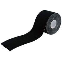 ProsourceFit Sports Medicine Kinesiology Athletic Tape 16.4' L x 2" W Uncut Roll, Sweat Proof and Water Resistant Muscle Support Tape for Shoulders, Knees, Black