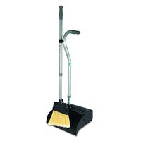 Unger EDTBG Telescopic Ergo Dust Pan with Broom, 12" Wide, 45" High, Metal, Gray/Silver