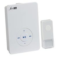 KN14 - WIRELESS MP3 DOOR CHIME BELL WITH 200M RANGE 16 POLYPHONIC MELODIES MP3 DOWNLOADABLE IP44 IN WHITE by Knightsbridge