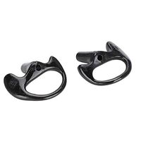 Silicone Ear Mold, Black Silica Gel Ear Mold Replacement for Most Coil Tube Audio Kits (Not Easy to Deform or Discolor, Soft and Comfortable, Ambient Sound)(S)