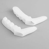 Liobaba 1 Pair Silicone Toe Separator with 5 Holes Feet Care Braces Supports Tools Bunion Guard Foot Hallux Valgus