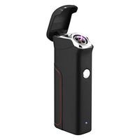 Kivors Dual Arc Lighter USB Rechargeable Windproof Electrical Plasma X Beam Arc Lighter with 800 mAh Replaceable Battery (Black)