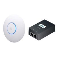 Ubiquiti Networks UniFi nanoHD Indoor Compact 802.11ac Wave 2 Wi-Fi Dual-Band Enterprise Access Point, PoE Adapter Not Included 48V 24W PoE Adapter with Gigabit LAN Port