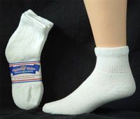 Diabetic Crew Socks (1 Dozen Pairs) (9-11, White)