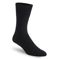 Diabetic Socks Womens, Feelwe Ankle Diabetic Socks Mother's Day Black Diabetic Extra Socks Crew Socks with Seamless Toe and Cushion Diabetic Socks for Men Size 13-15 Extra Wide 1 Pairs Black XL