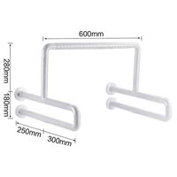 Bathroom safety rails Bathroom Safety Toilet Rail, Toilet Safety Frame With Toilet Seat Assist Handrail Grab Bar, Medical Supply For Elderly Disabled (Color : White)