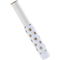 Flint Retractable Lint Roller, Refillable, 30 Sheets (White Polka)