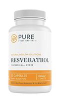 Pure Prescriptions Resveratrol Supplement - Pure Trans Resveratrol with Red Wine Polyphenols Antioxidant Support for Immune, Heart Health and Anti Aging Benefits - 30 Vegan Capsules