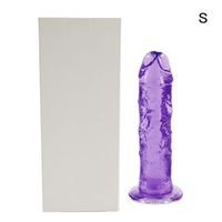 Vvyiyi Tricolor Si-mula'tion TPE Silicone Small Size 7 Inch Dìdlõ for Women Ma'ssa-ger (Purple)