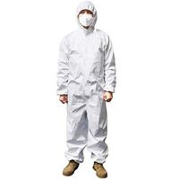 PASATO Disposable Isolation Clothing White Protective Clothing Suit Overalls Hooded Jumpsuit Work Clothing XL