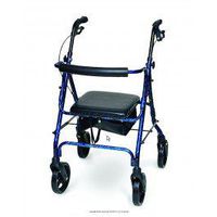 Deluxe Aluminum Rollator-Color Blue - Each 1